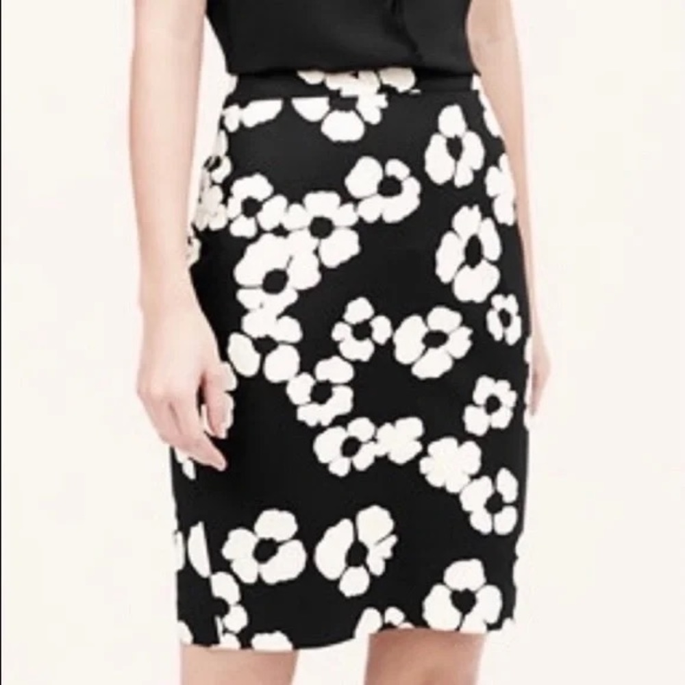 🌼 ANN TATLOR LOFT Blossom Floral Pencil Lined Skirt: Size 14